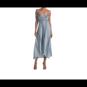 ANGIE V Neck High Low Maxi Dress